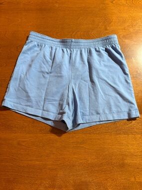 wonder nation Light Blue Elastic Waist Knit Shorts